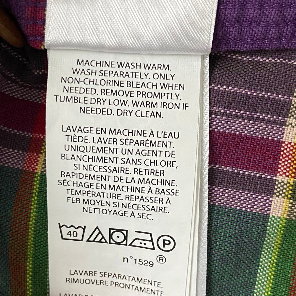 Polo Ralph Lauren Shirt Men's Small Classic Fit Long Slv Purple/Green Plaid NWT - Picture 10 of 14